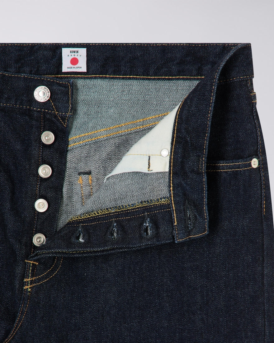 EDWIN WIDE PANT KURABO RECYCLE DENIM RED SELVEDGE 14 OZ - BLUE RINSED