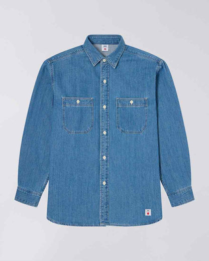 EDWIN WORK SHIRT RIGHT AND DENIM 7OZ - BLUE LIGHT USED