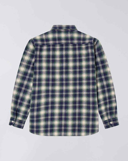 EDWIN WORK SHIRT L/S - NAVY / GREEN