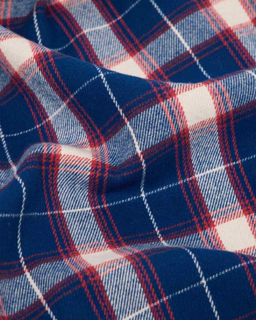 EDWIN WORK SHIRT L/S - NAVY / RED