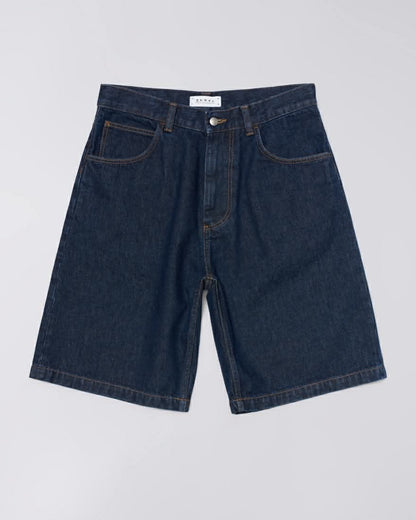 EDWIN WORKER SHORT - BLUE / DARK MARBLE WASH
