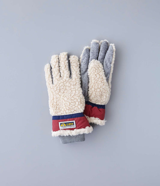 ELMER TEDDY 5FINGER - BEIGE / WINE