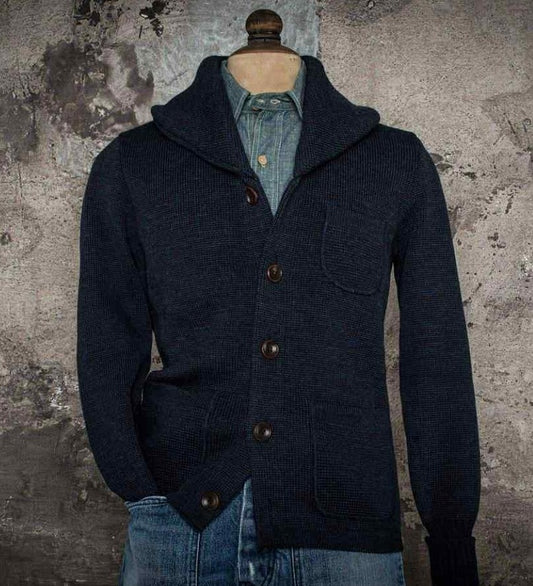 FLEURS DE BAGNE LE CARDIGAN L'ENFANT DU MALHEUR - NAVY