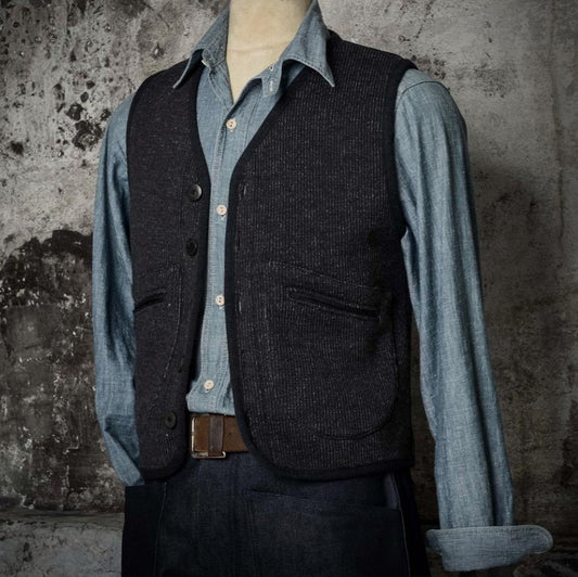 FLEURS DE BAGNE LE GILET EMILE - CHARCOAL