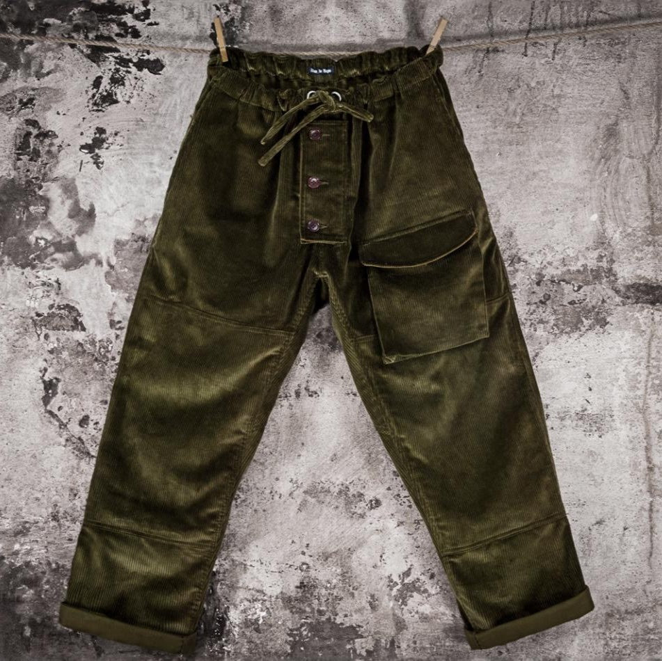 FLEURS DE BAGNE SUBMARINER EN VELOURS COTELE - KAKI