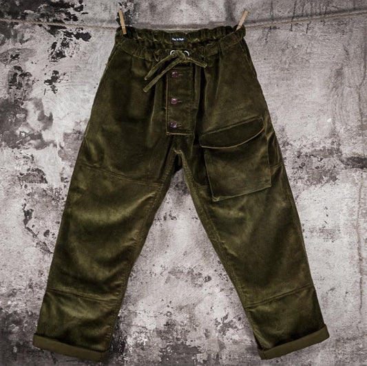 FLEURS DE BAGNE SUBMARINER EN VELOURS COTELE - KAKI