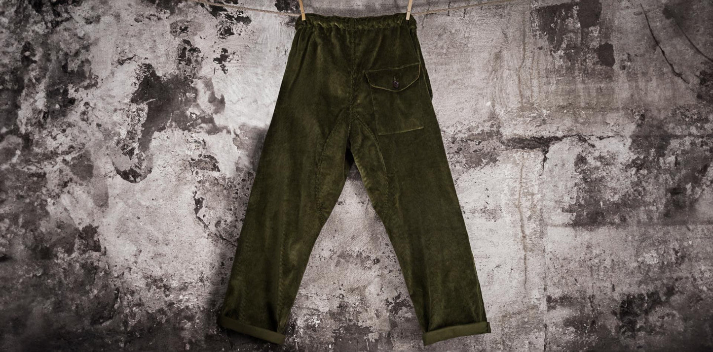 FLEURS DE BAGNE SUBMARINER EN VELOURS COTELE - KAKI