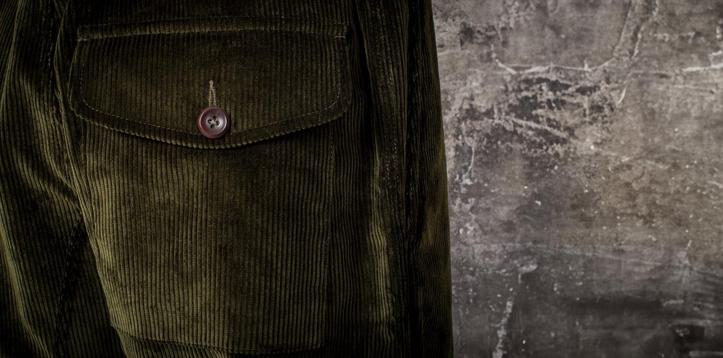 FLEURS DE BAGNE SUBMARINER EN VELOURS COTELE - KAKI