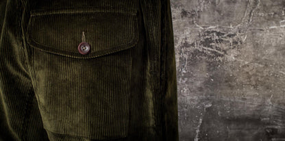 FLEURS DE BAGNE SUBMARINER EN VELOURS COTELE - KAKI