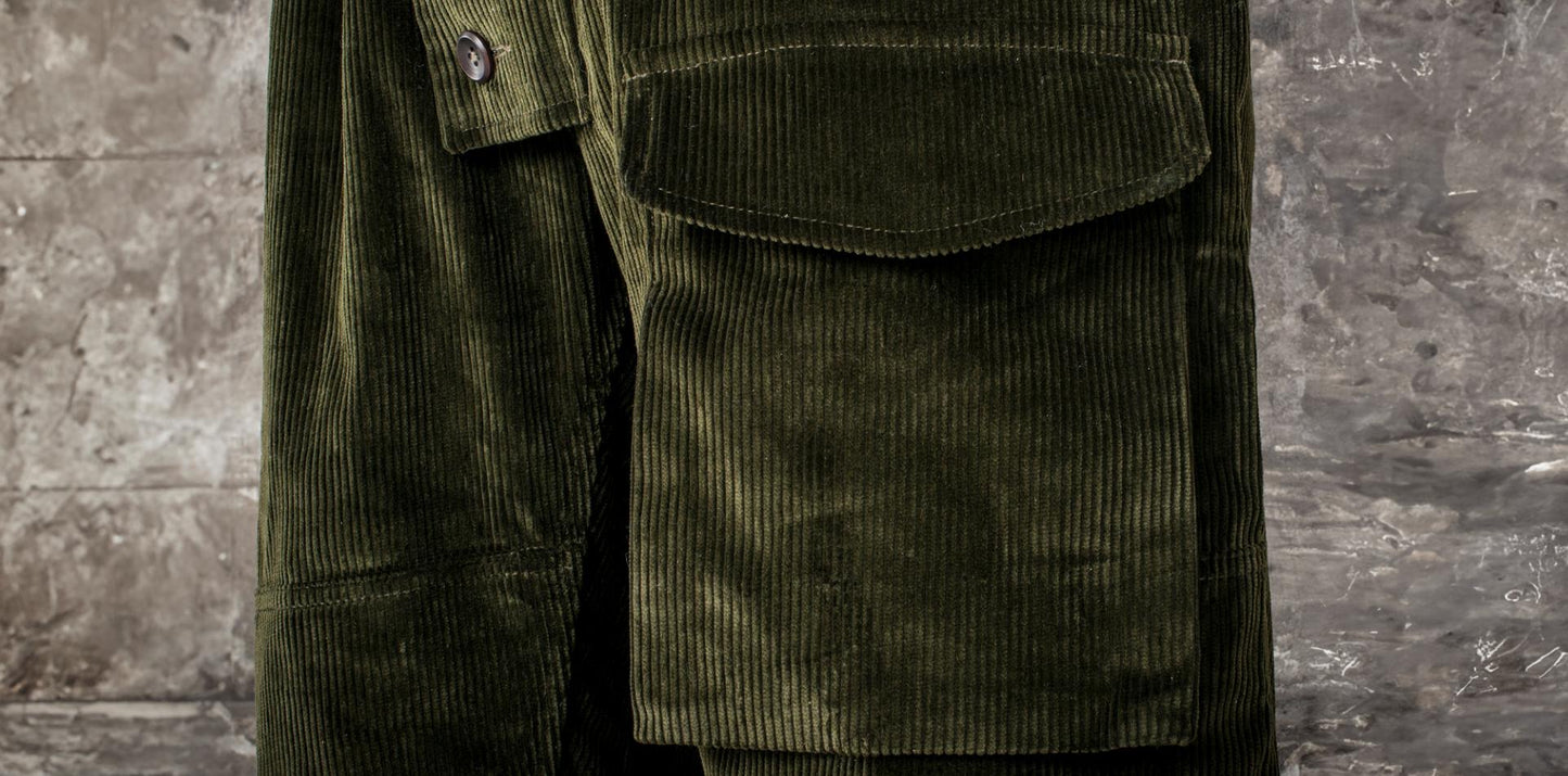 FLEURS DE BAGNE SUBMARINER EN VELOURS COTELE - KAKI