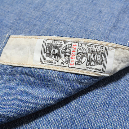 FOB FACTORY F3494 CHAMBRAY WORK SHIRT - INDIGO