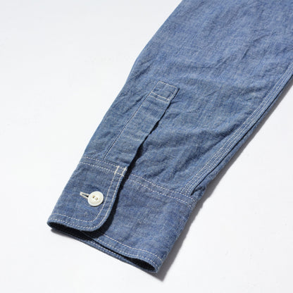 FOB FACTORY F3494 CHAMBRAY WORK SHIRT - INDIGO