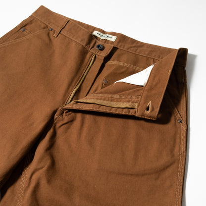 FOB FACTORY F0530 COTTON DUCK WORK PANTS - BROWN