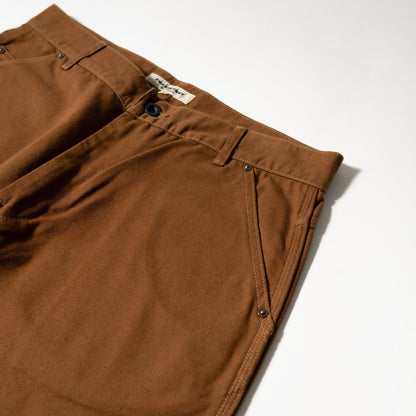 FOB FACTORY F0530 COTTON DUCK WORK PANTS - BROWN