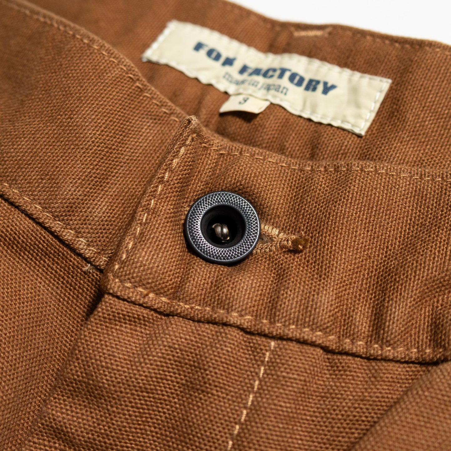 FOB FACTORY F0530 COTTON DUCK WORK PANTS - BROWN