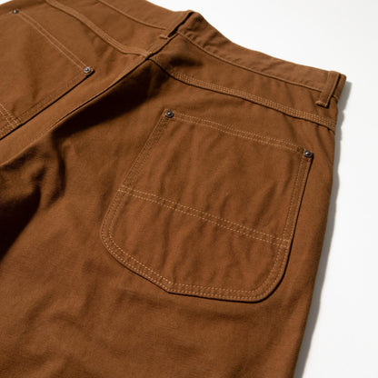 FOB FACTORY F0530 COTTON DUCK WORK PANTS - BROWN