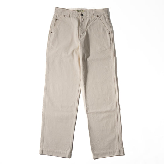 FOB FACTORY F0530 COTTON DUCK WORK PANTS - ECRU