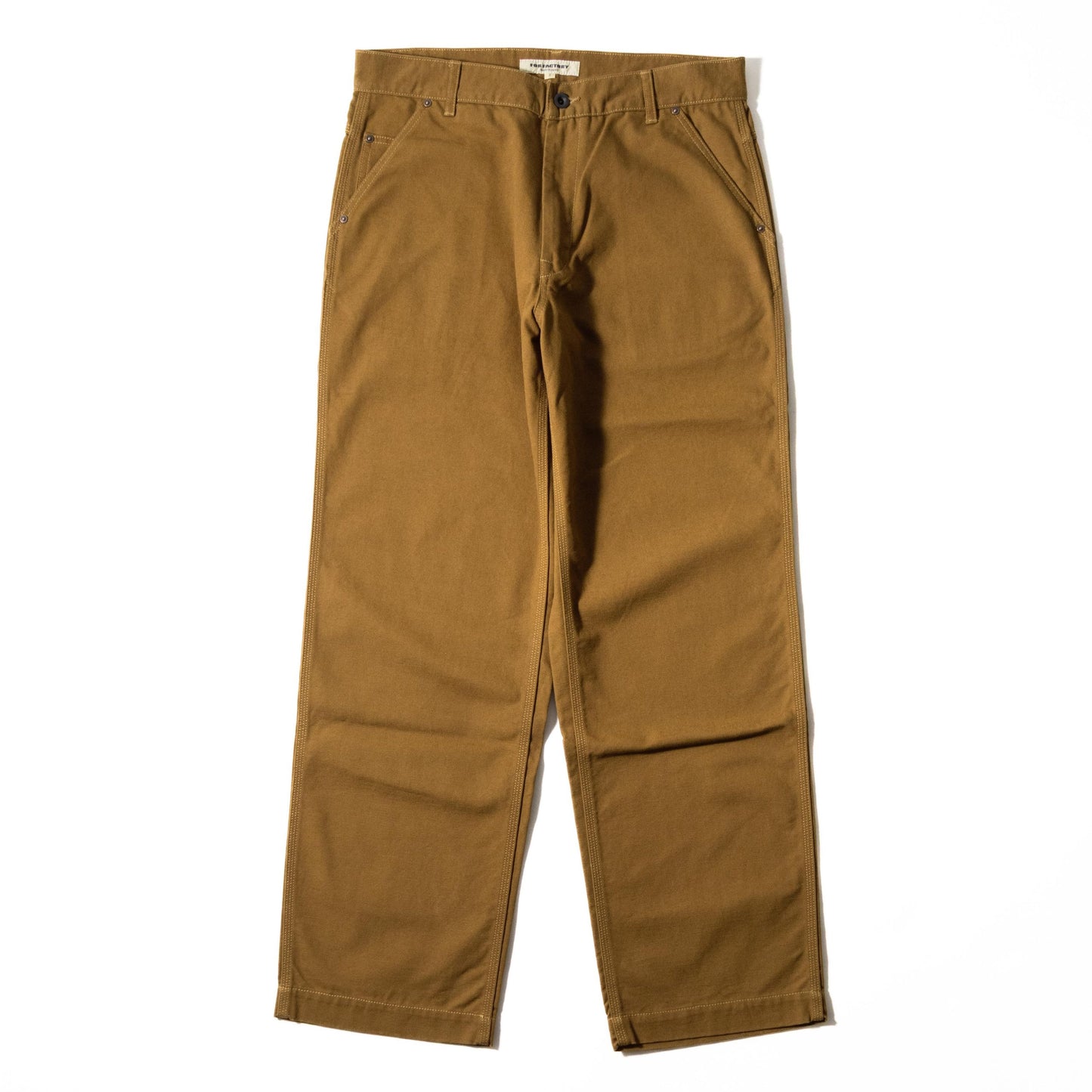 FOB FACTORY F0530 COTTON DUCK WORK PANTS - KHAKI