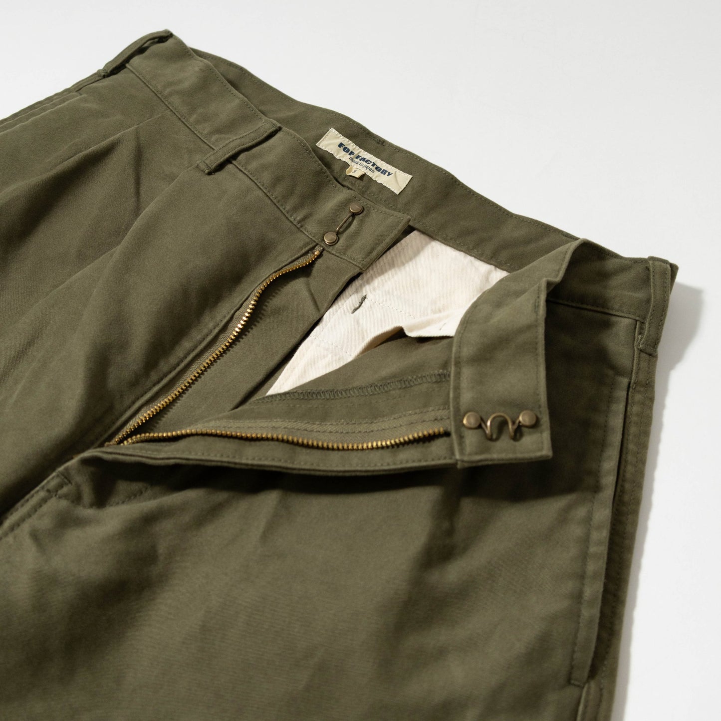 FOB FACTORY F0543 MOLESKIN TROUSERS - OLIVE