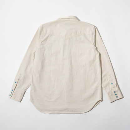 FOB FACTORY F3512 WESTERN SHIRT - ECRU