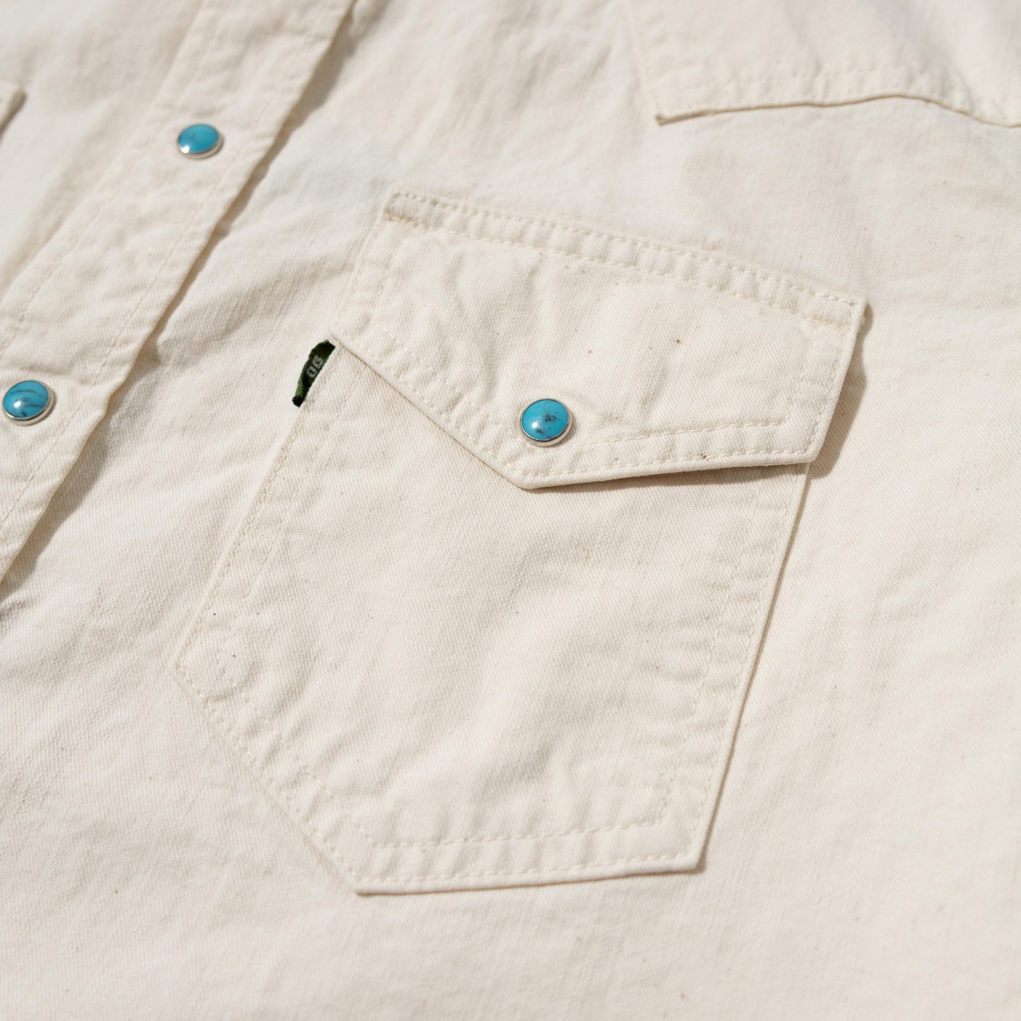 FOB FACTORY F3512 WESTERN SHIRT - ECRU