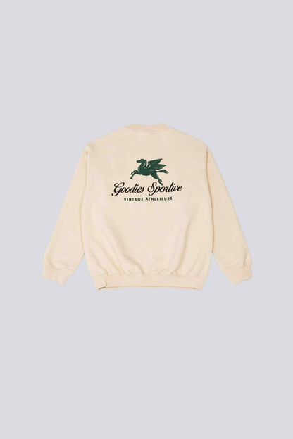 GOODIES SPORTIVE 550 G PREMIUM HUMMUS CREWNECK PUFF PRINT - BUTTER