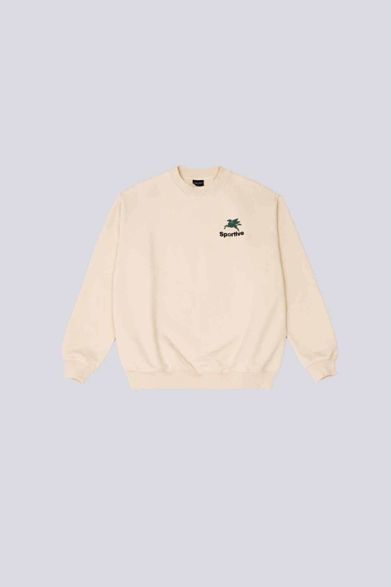 GOODIES SPORTIVE 550 G PREMIUM HUMMUS CREWNECK PUFF PRINT - BUTTER