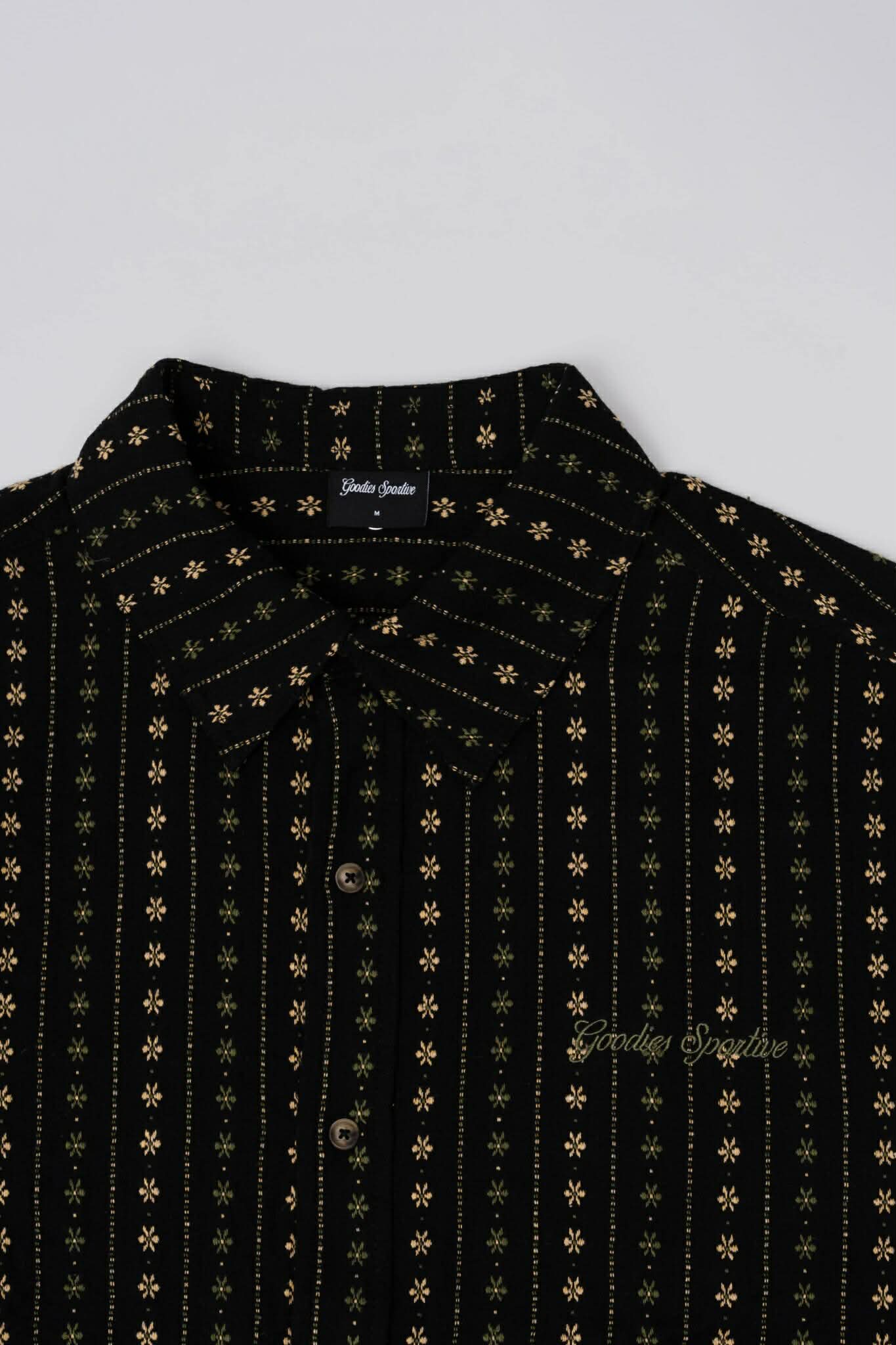 GOODIES SPORTIVE THYME BOXY SHIRT - BLACK JACQUARD