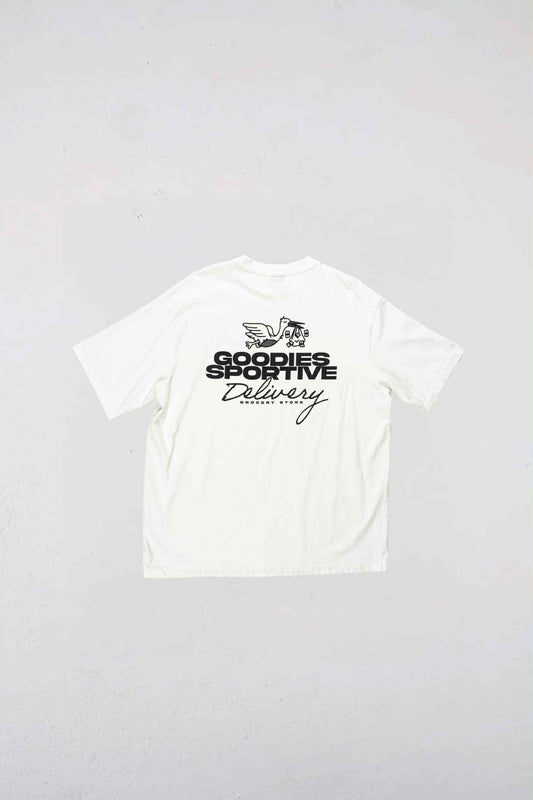 GOODIES SPORTIVE DELIVERY TEE - WHITE