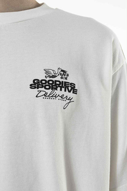 GOODIES SPORTIVE DELIVERY TEE - WHITE
