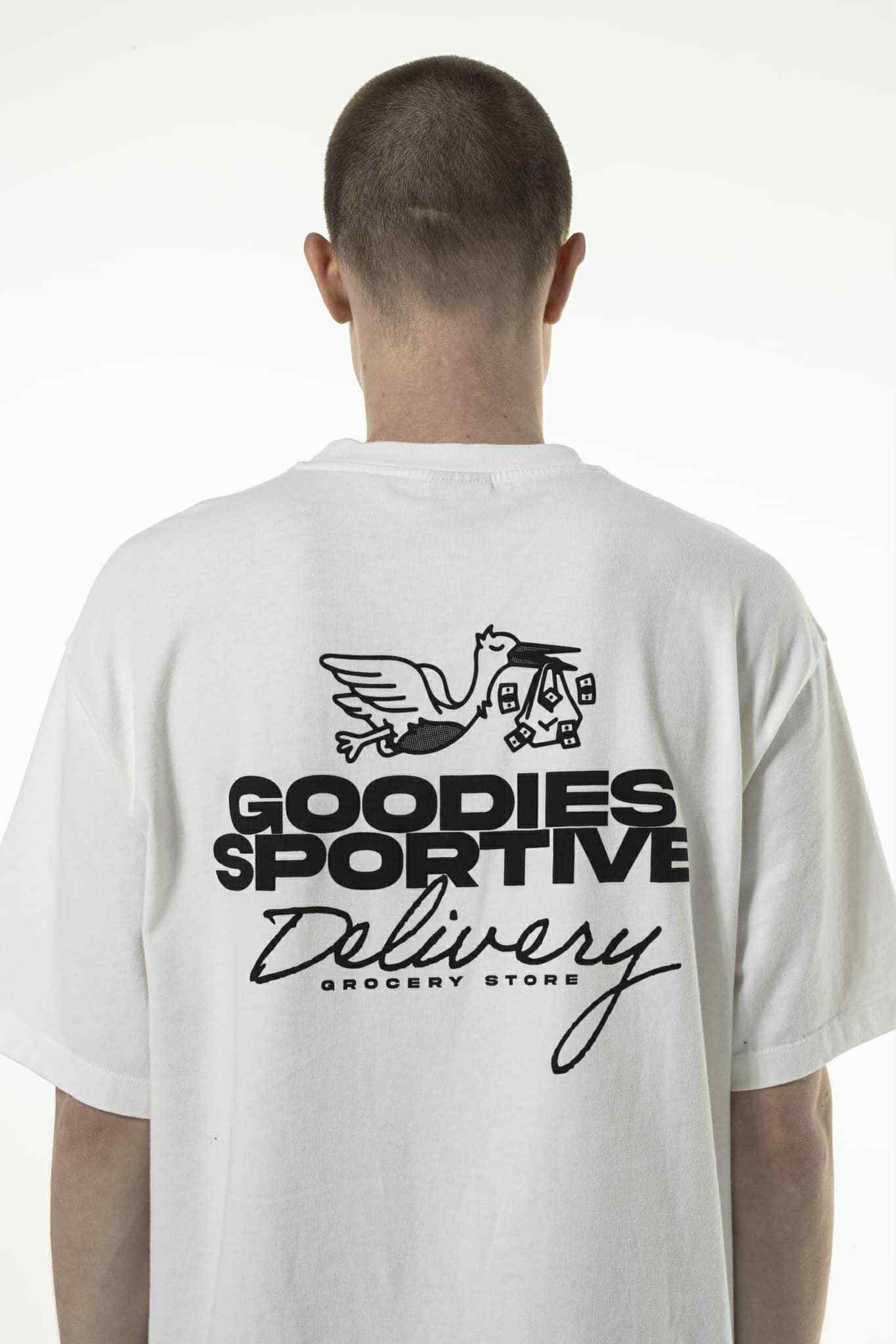 GOODIES SPORTIVE DELIVERY TEE - WHITE