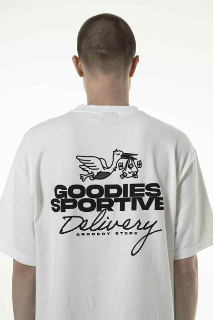 GOODIES SPORTIVE DELIVERY TEE - WHITE