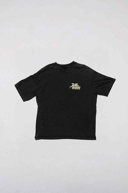 GOODIES SPORTIVE DUSTY PREMIUM PEGASUS TEE - BLACK FADED