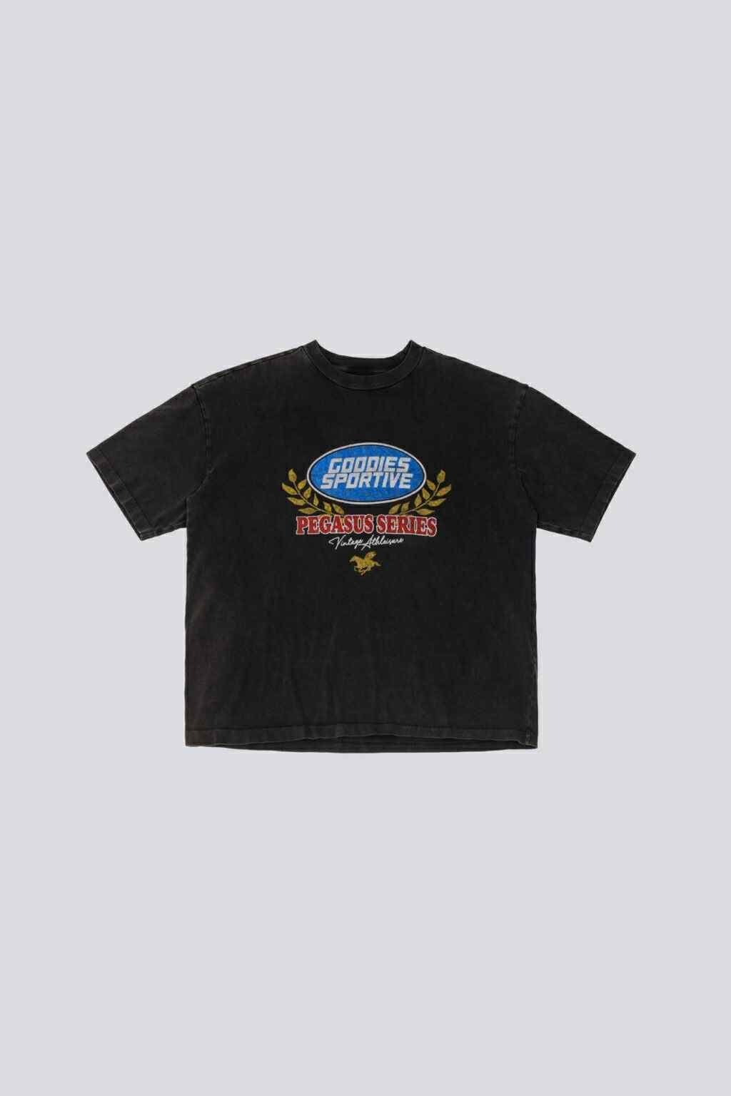 GOODIES SPORTIVE FADEOUT PREMIUM CAESAR TEE - BLACK