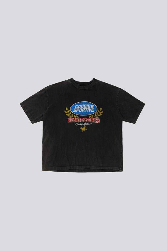 GOODIES SPORTIVE FADEOUT PREMIUM CAESAR TEE - BLACK