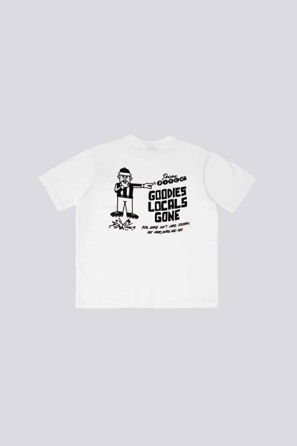 GOODIES SPORTIVE PRIME PITCH LOCALS TEE - WHITE