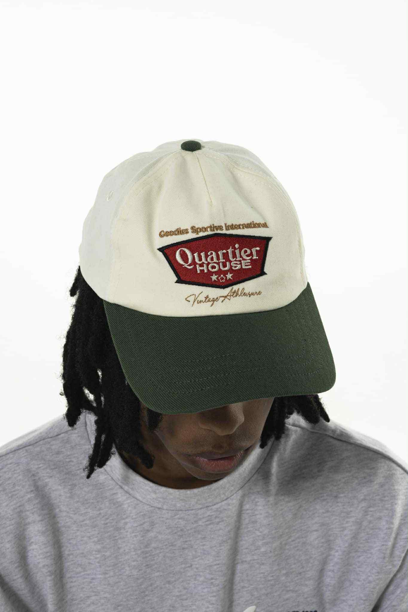 GOODIES SPORTIVE QUARTIER PARISIEN CAP - GREEN / WHITE