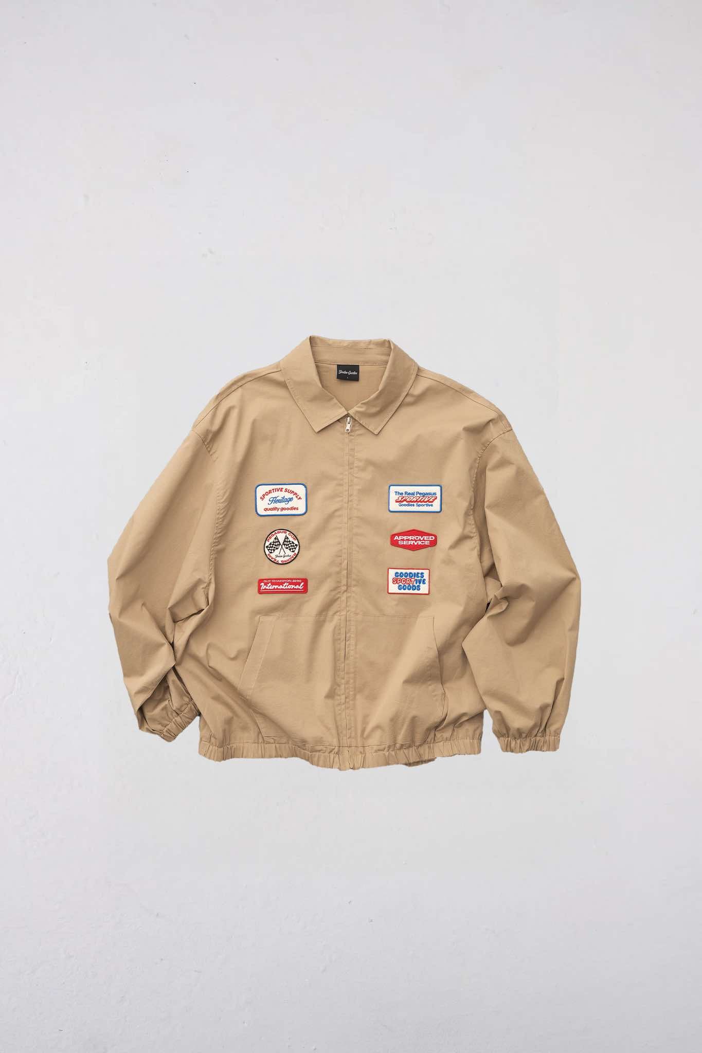 GOODIES SPORTIVE RACING RETRO JACKET - BEIGE