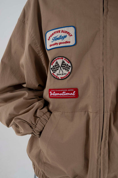 GOODIES SPORTIVE RACING RETRO JACKET - BEIGE