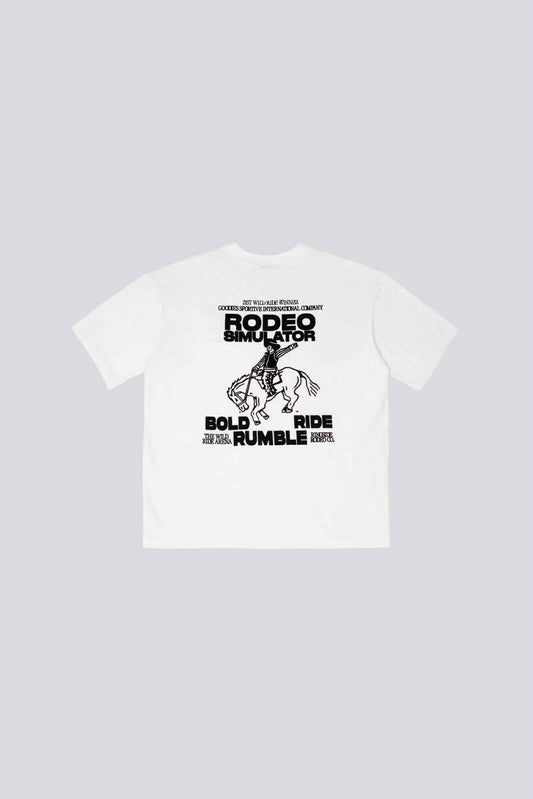 GOODIES SPORTIVE RODEO SIMULATOR TEE - WHITE
