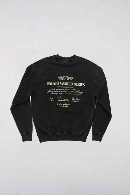 GOODIES SPORTIVE SAFARI WORLD SERIES CREW NECK - BLACK FADED