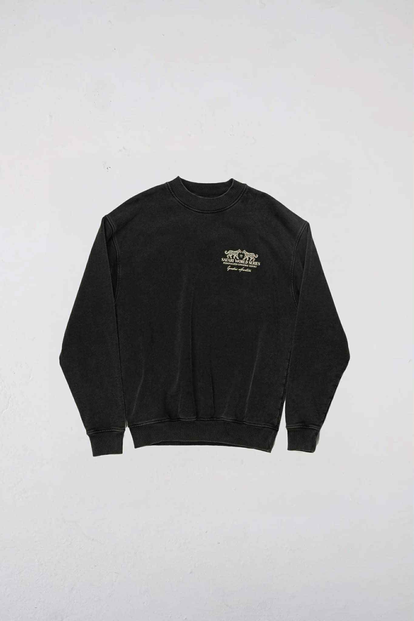GOODIES SPORTIVE SAFARI WORLD SERIES CREW NECK - BLACK FADED