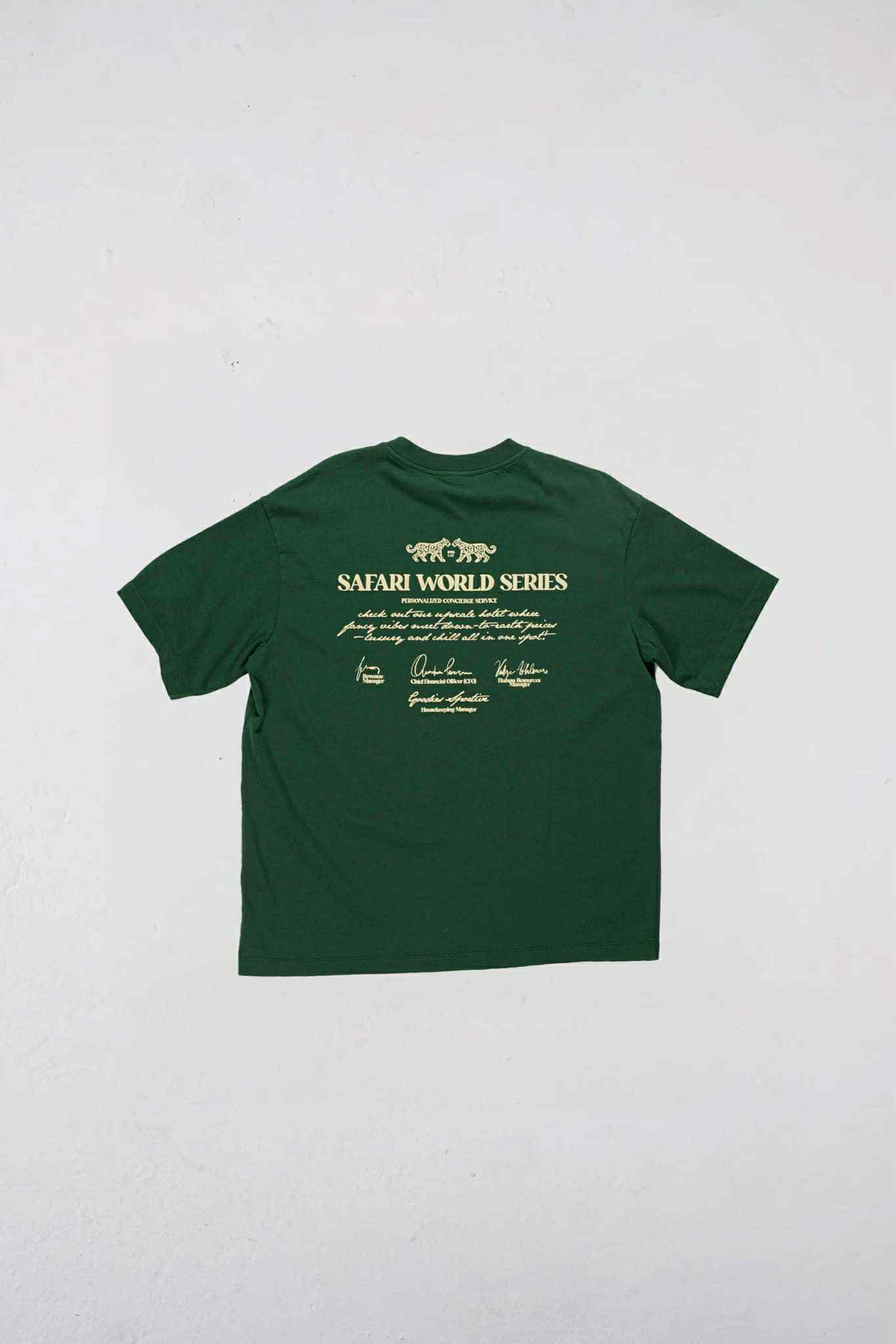 GOODIES SPORTIVE SAFARI WORLD SERIES TEE - GREEN