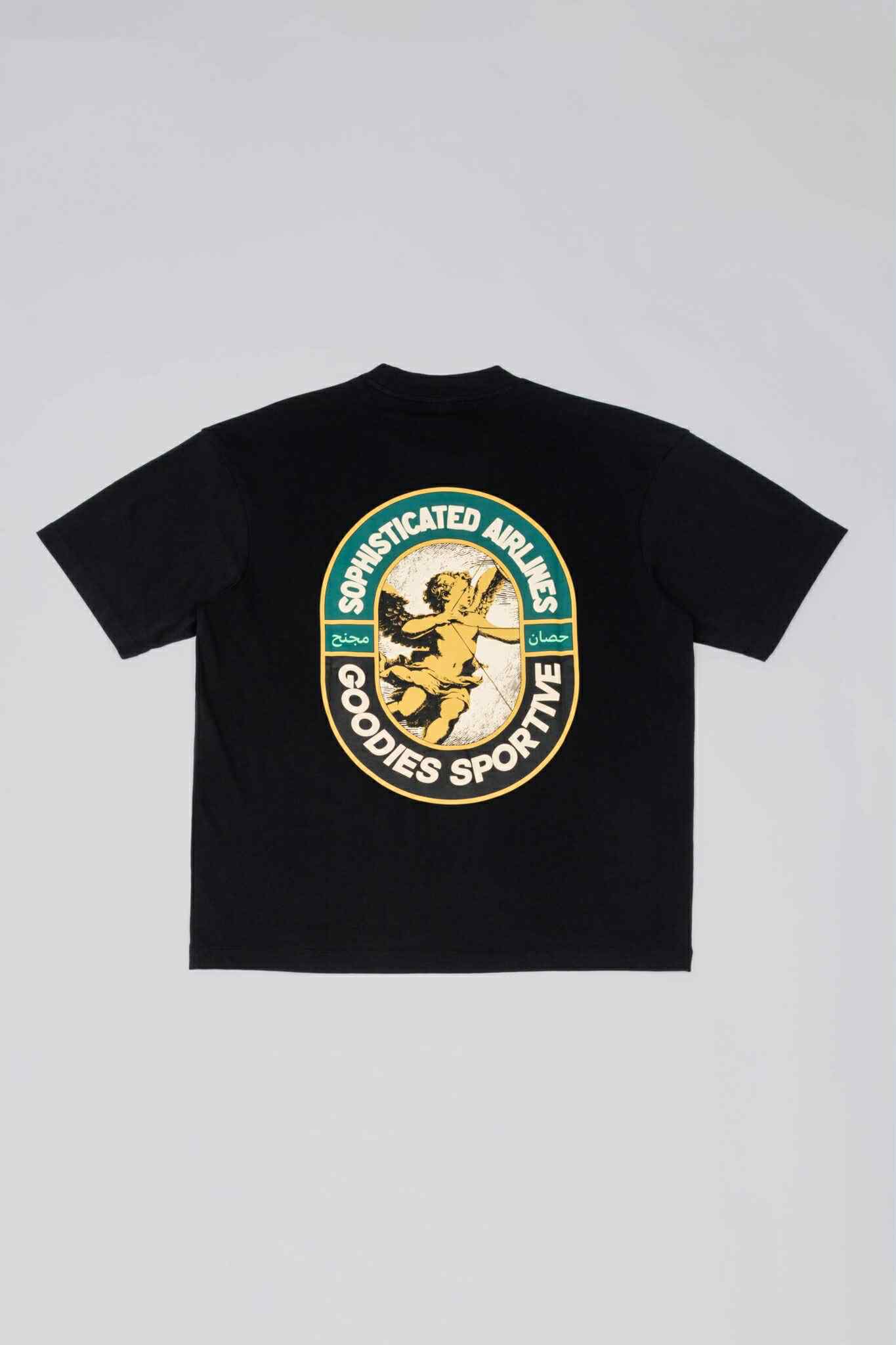 GOODIES SPORTIVE SOPHISTICATED AIRPLANES TEE - BLACK