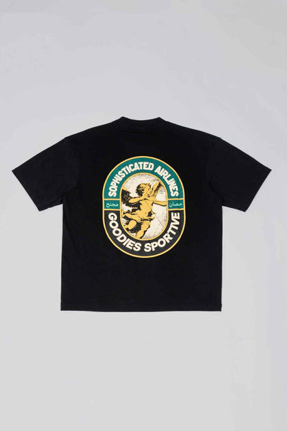 GOODIES SPORTIVE SOPHISTICATED AIRPLANES TEE - BLACK