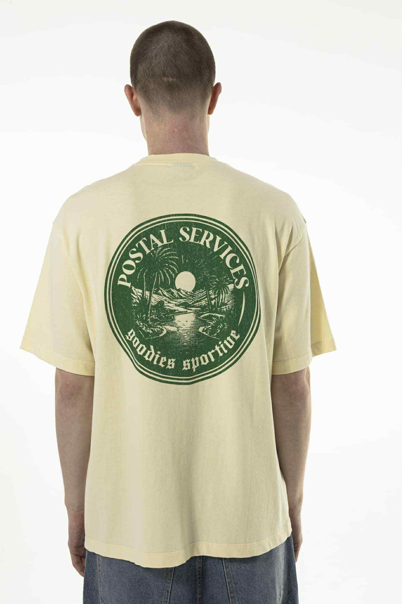 GOODIES SPORTIVE VINTAGE POSTAL SERVICE TEE - ECRU
