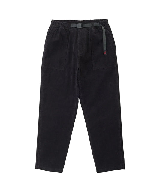 GRAMICCI CORD LOOSE TAPERED RIDGE PANTS - BLACK