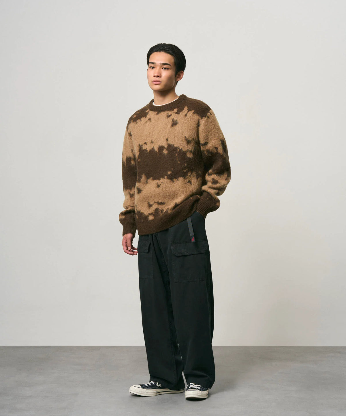 GRAMICCI MOHAIR SPLATTER SWEATER - TAUPE SPLATTER