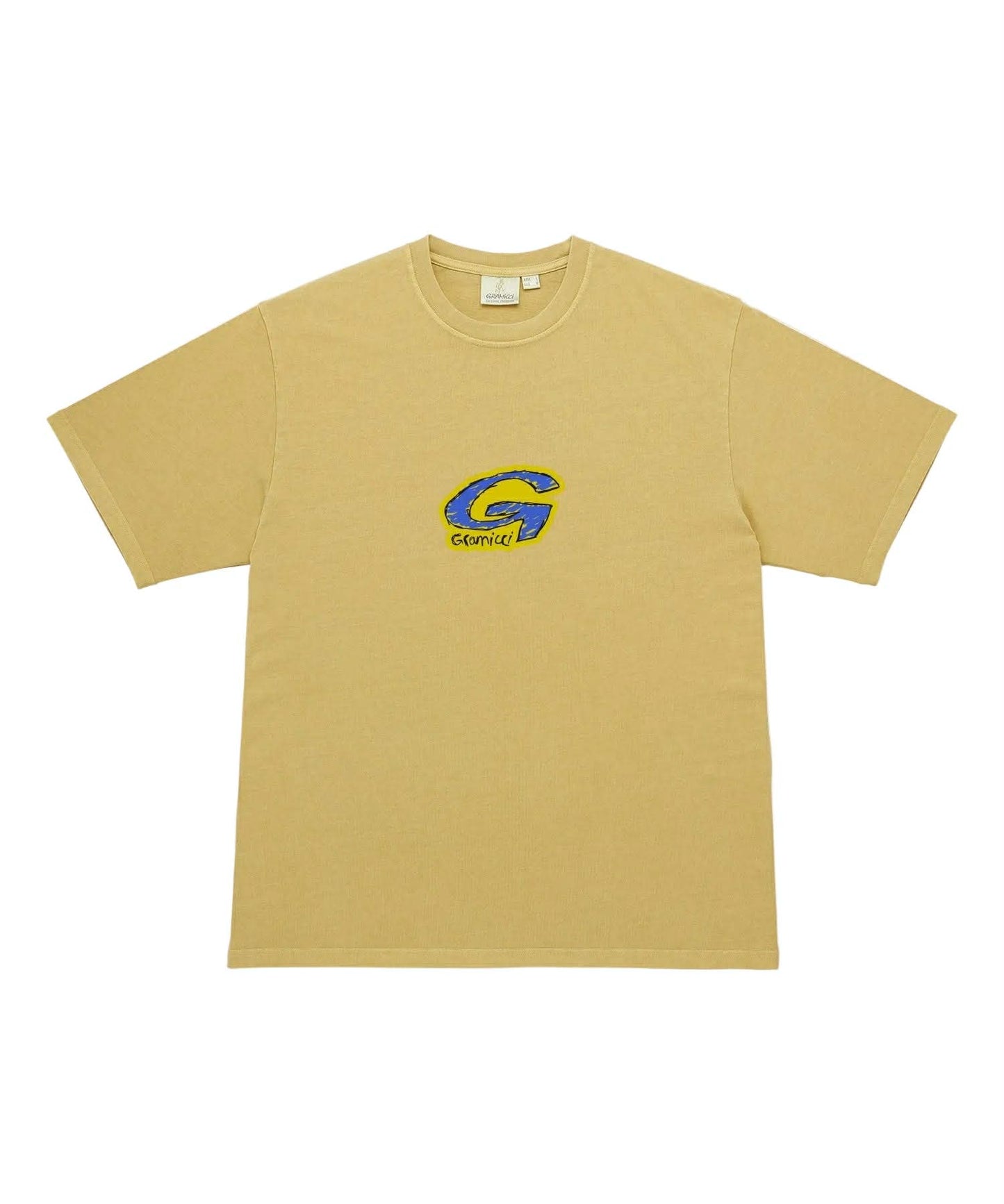GRAMICCI G-SCRIBBLE TEE - SULPHUR YELLOW PIGMENT DYED