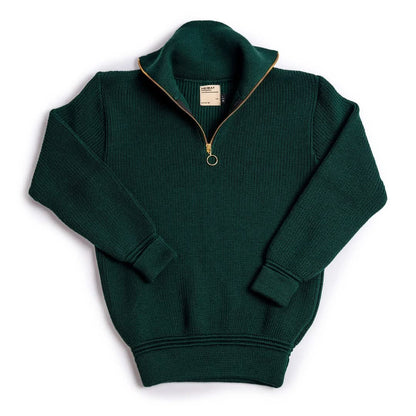 HEIMAT SKIPPER SWEATER VIRGIN WOOL - TANNEN GRUEN